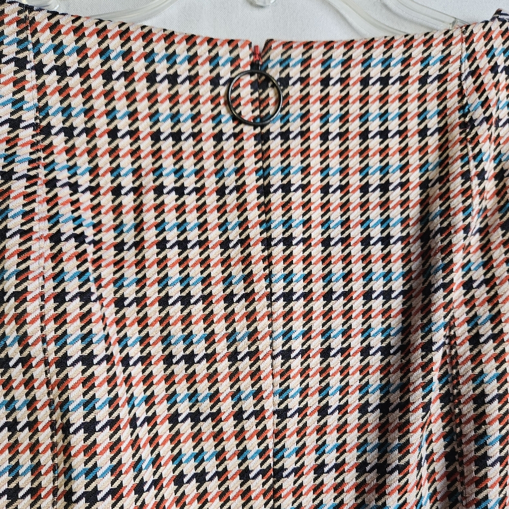 NWT $995 Akris Punto Contrast Houndstooth Dress Size 12 - Picture 11 of 15